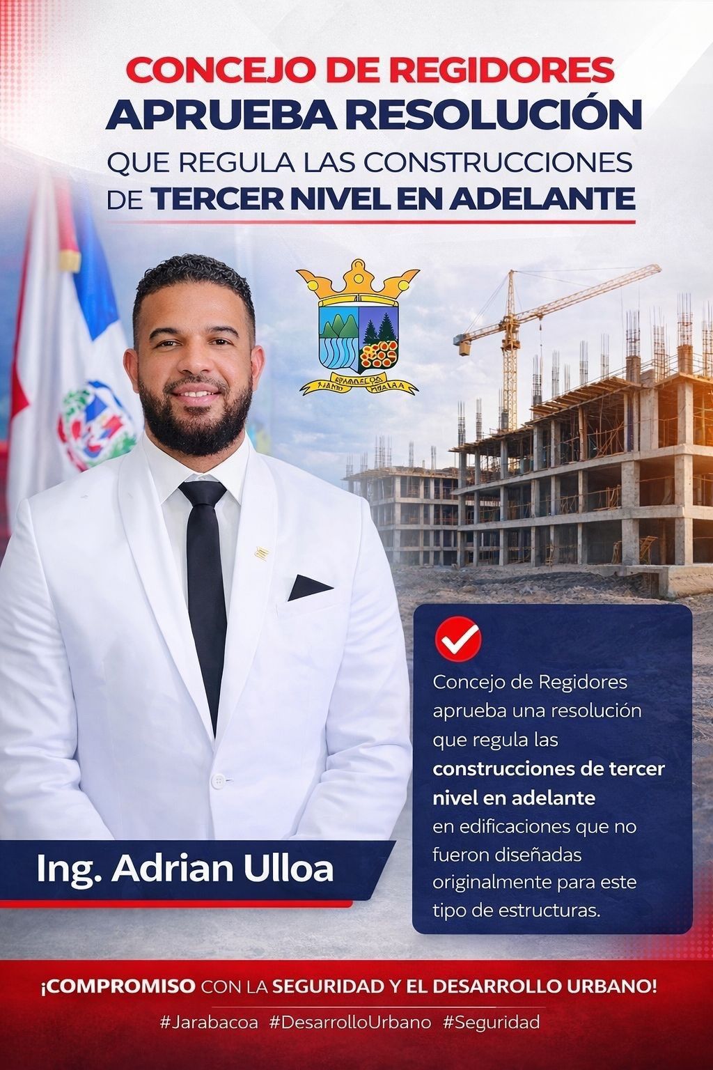 Jarabacoa refuerza normas de seguridad en edificaciones urbanas