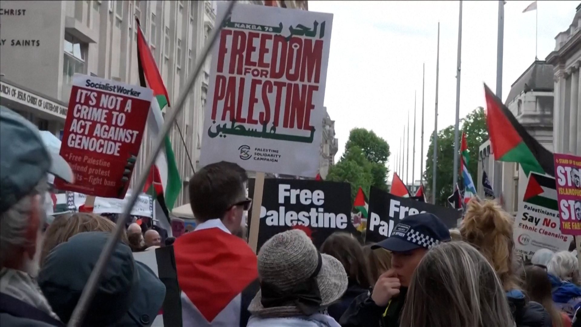 Miles marchan en Londres por el 78 aniversario de la Nakba