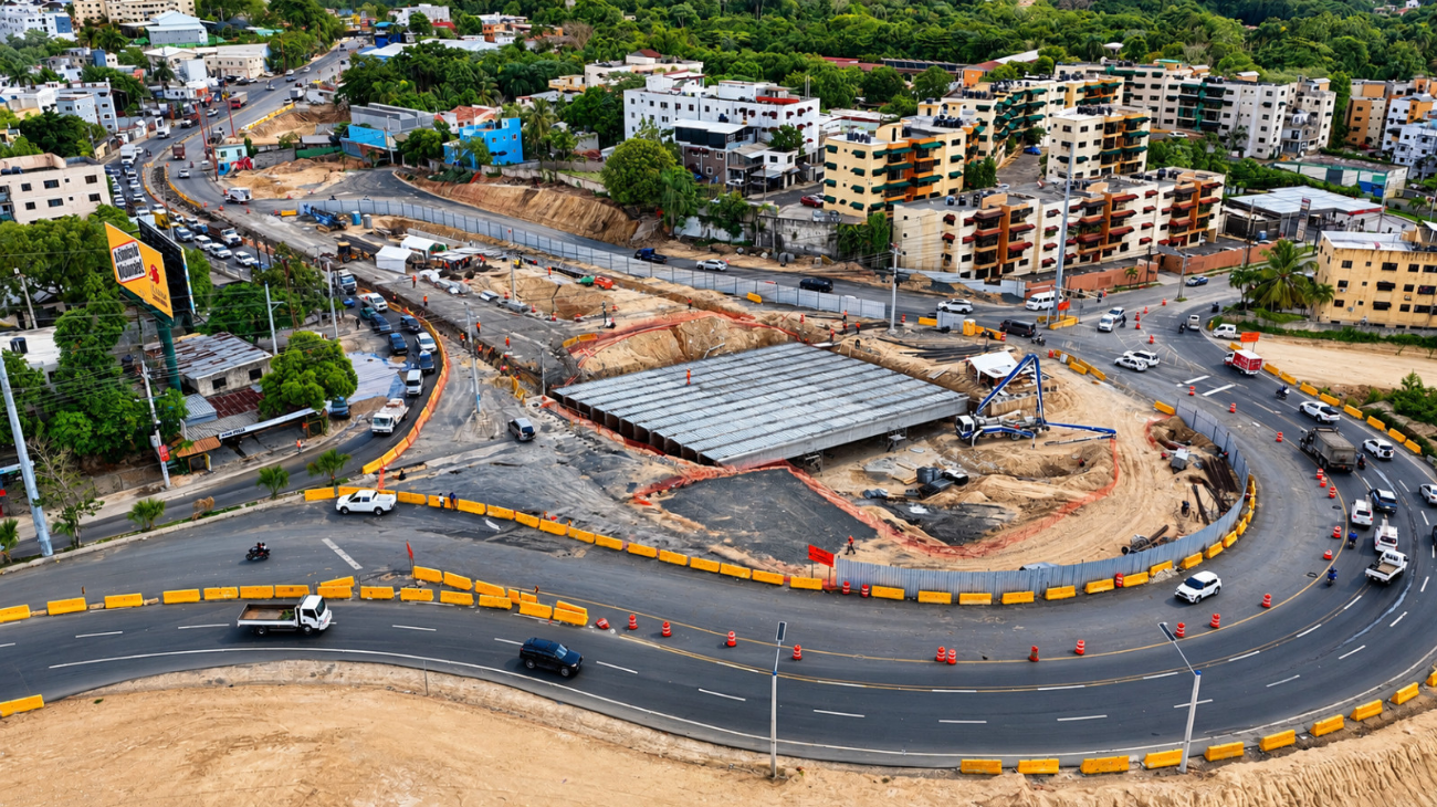 MOPC reporta avances del viaducto y túnel en República de Colombia